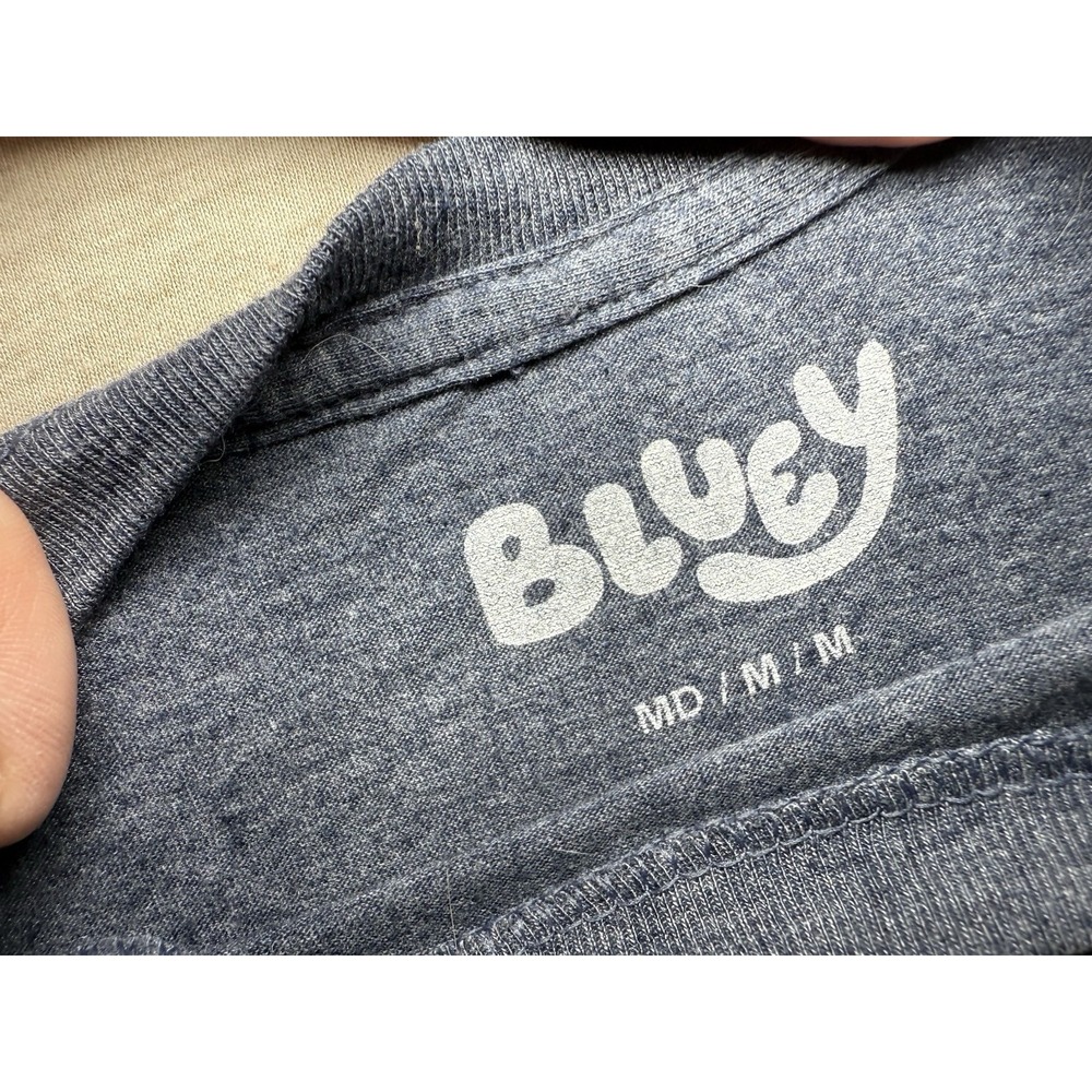 Bluey Mans Pajama Tshirt Blue Medium Size - Picture 3 of 4